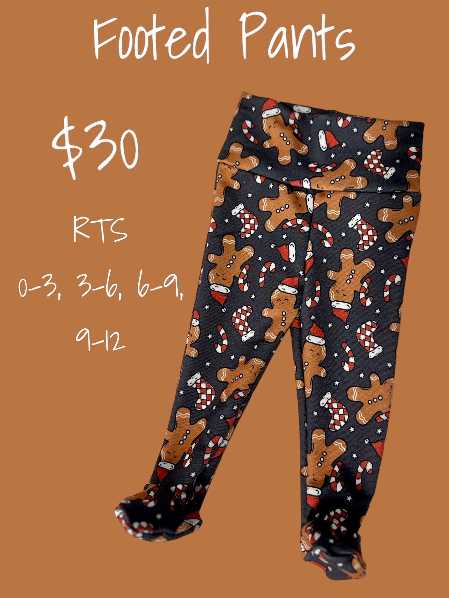 Footed Gingerbread Pants