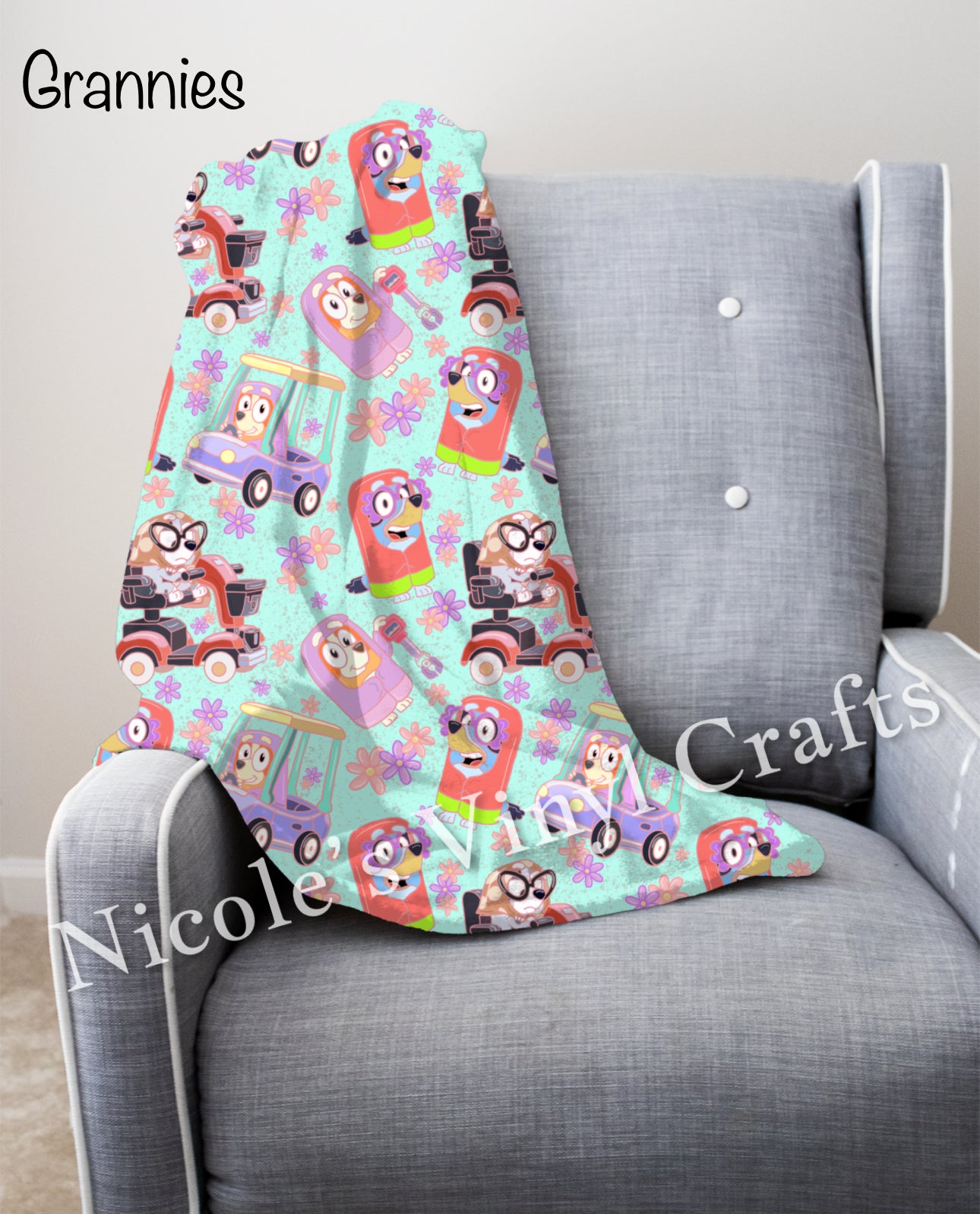 Blue Dog Minky Blanket