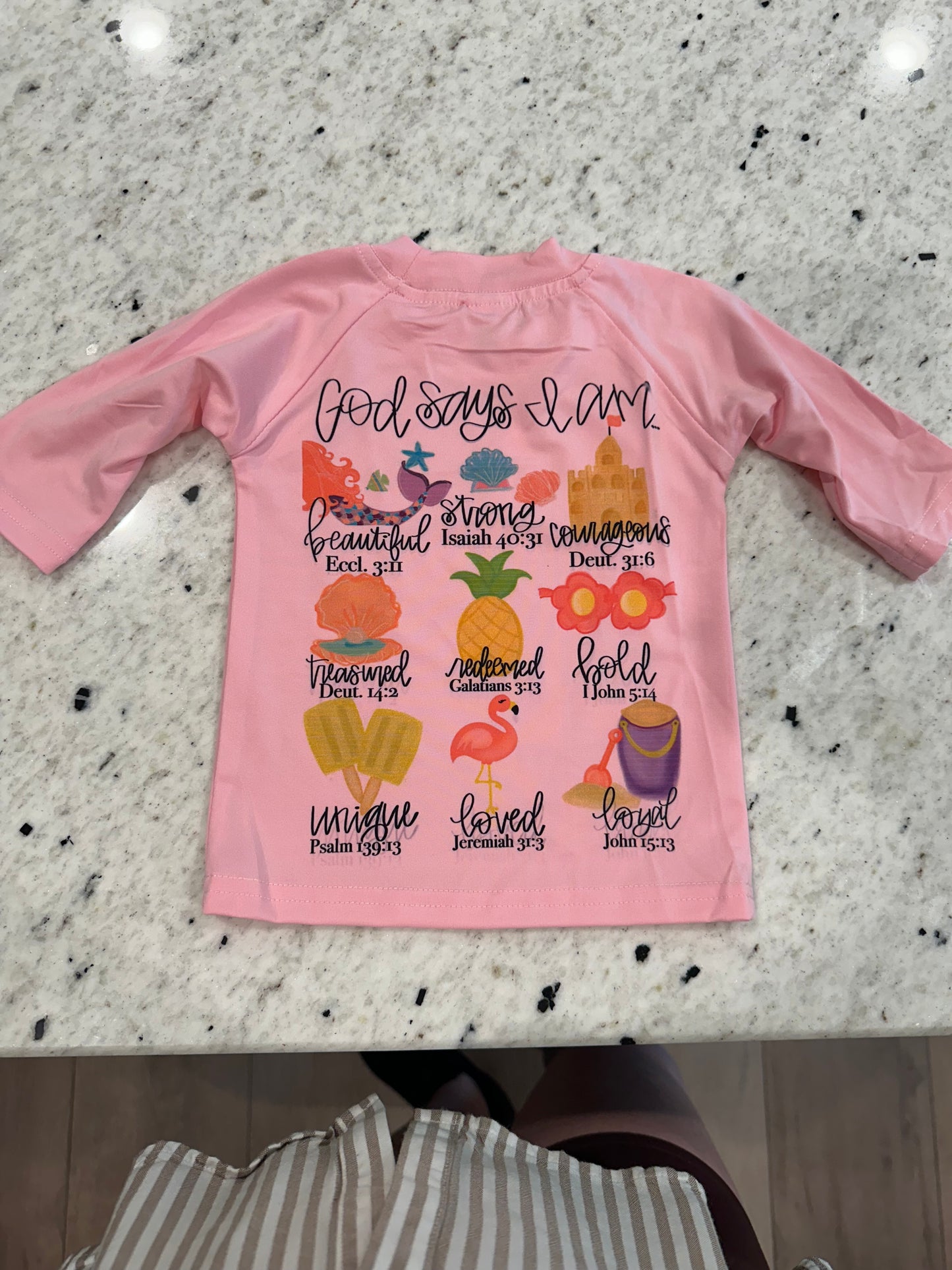 God Says I Am Girls Rashguard