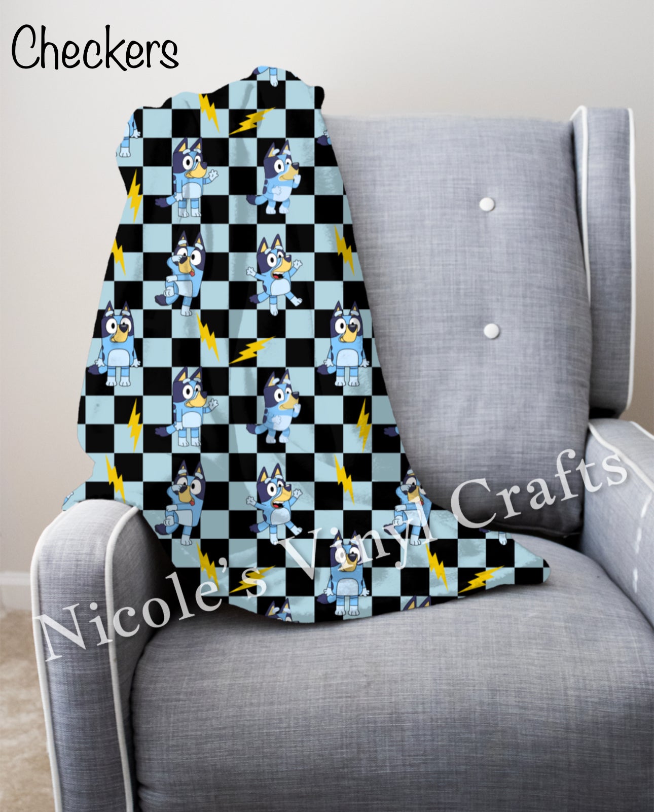 Blue Dog Minky Blanket
