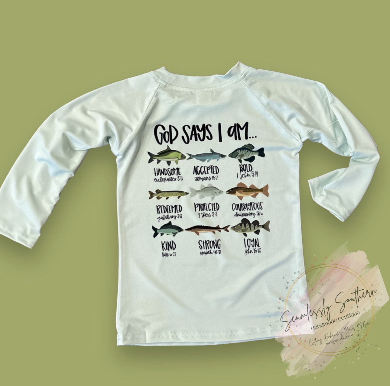 God Says I Am Boys Rashguard