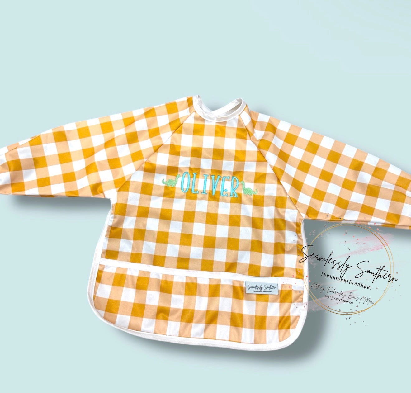 Personalized Embroidered Cover-All Bib