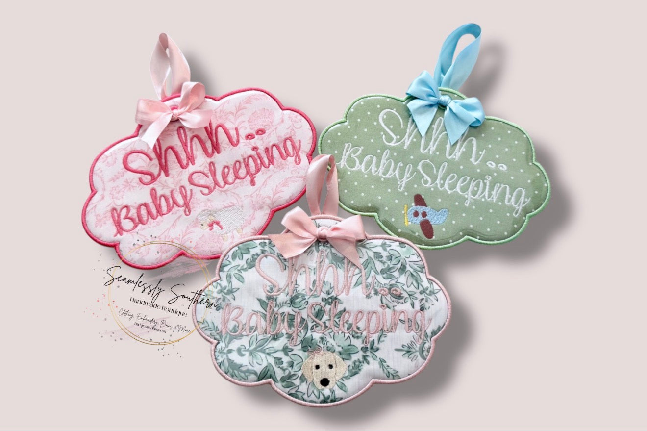 SHHH Baby Sleeping Door Sign