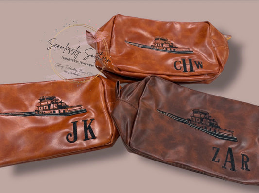 Tugboat Men’s Leather Toilery Bag