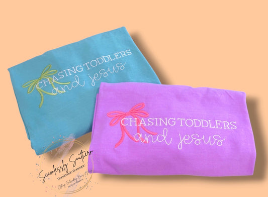 Chasing Toddlers & Jesus Tshirt
