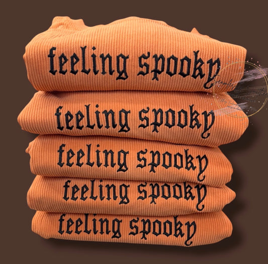 Feeling Spooky Corded Sweatshirt Oversized