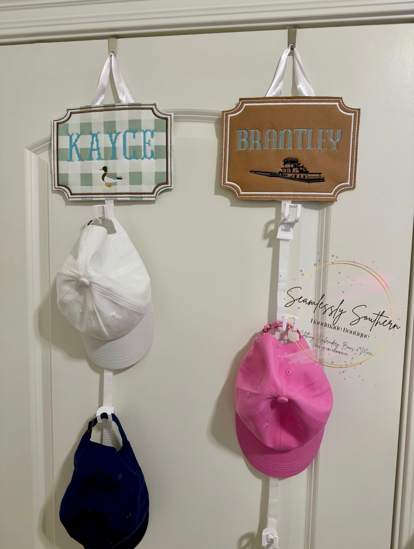 Personalized Embroidered Hat Holder