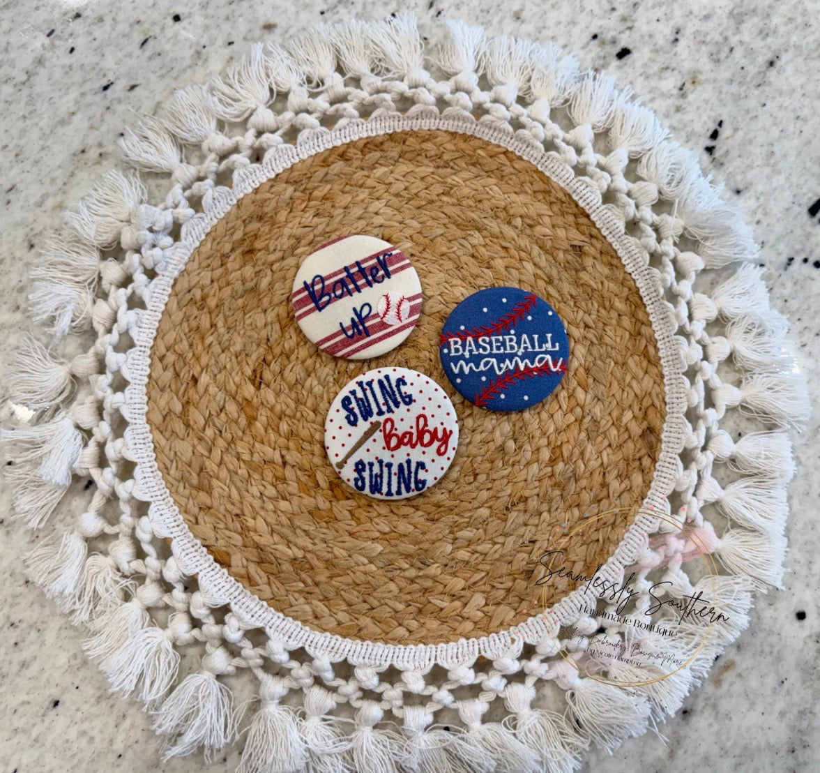 Baseball Game Day Buttons