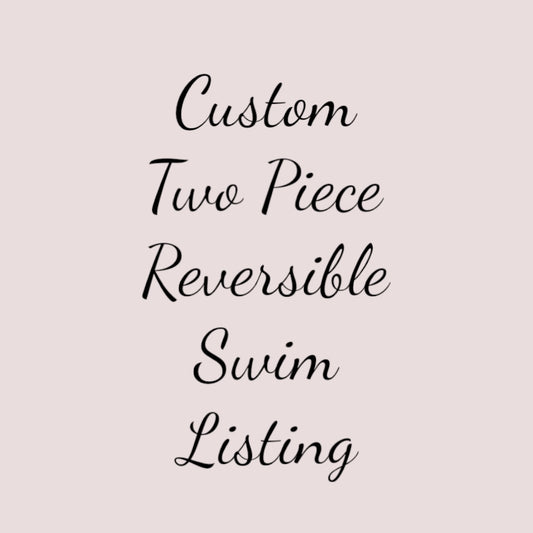 Custom Two Piece Reversible Swim Suit