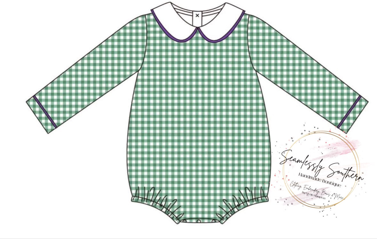 PRE ORDER Mardi Gras Gingham Bubble