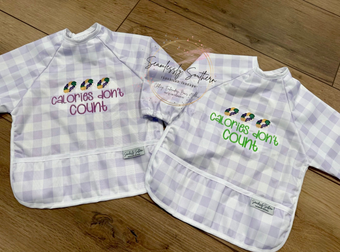 King Cake Calories Don’t Count Cover-All Bib