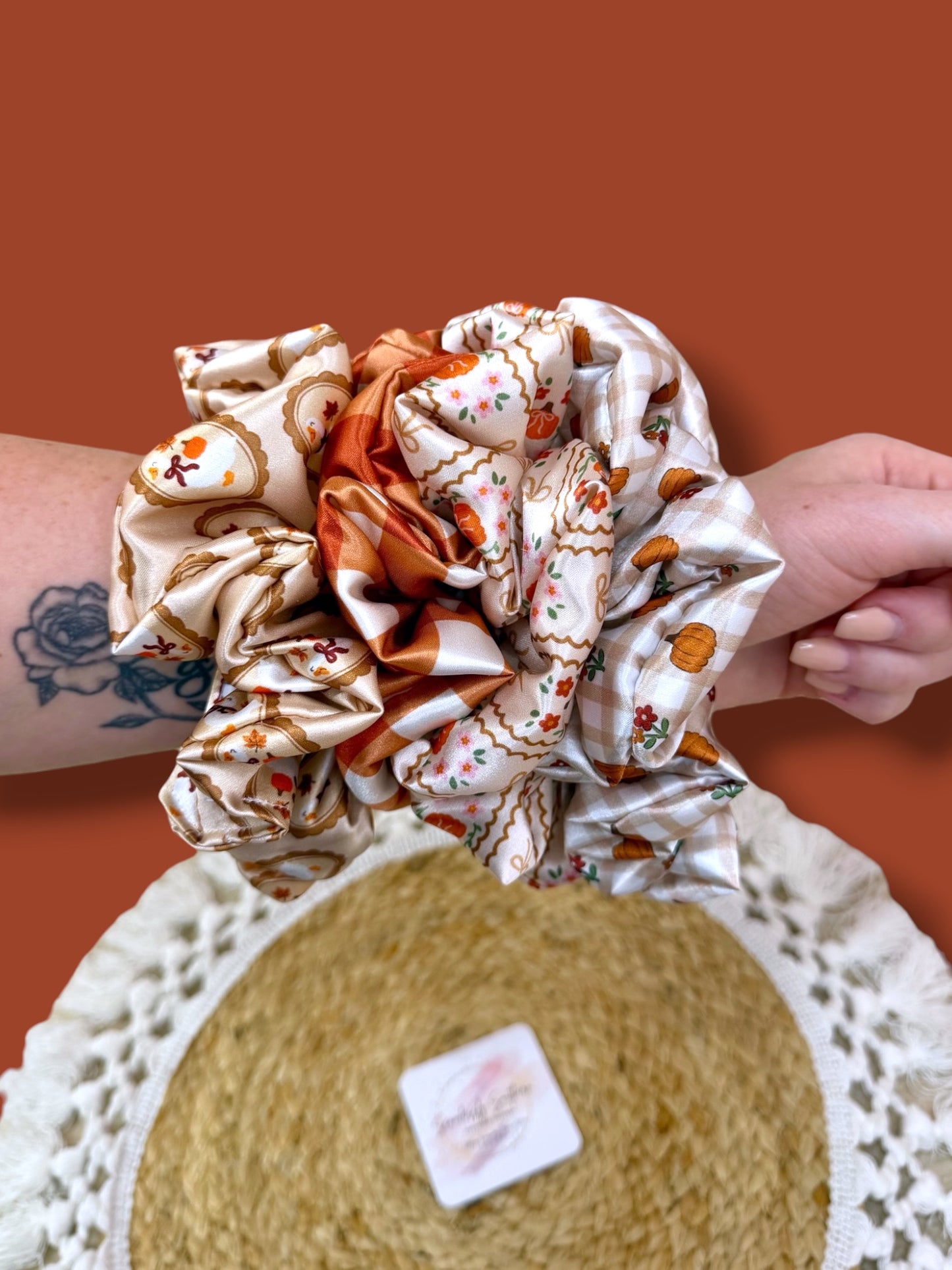 Fall Satin Scrunchies