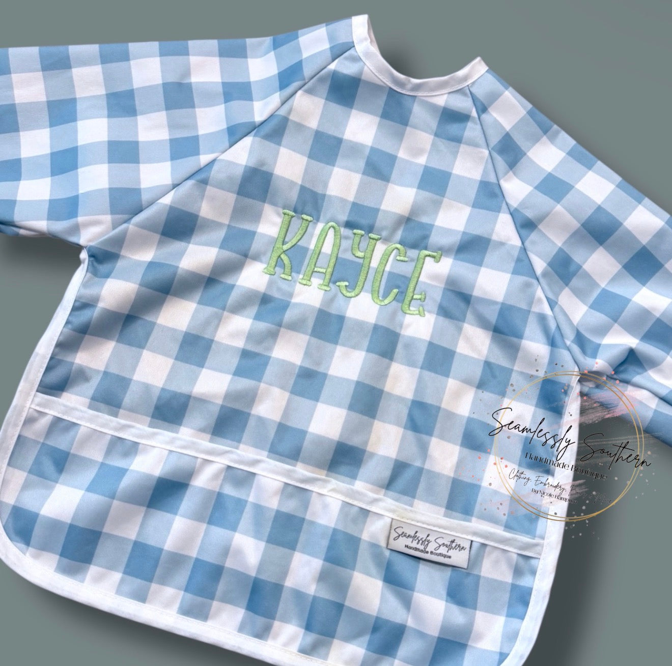 Personalized Embroidered Cover-All Bib