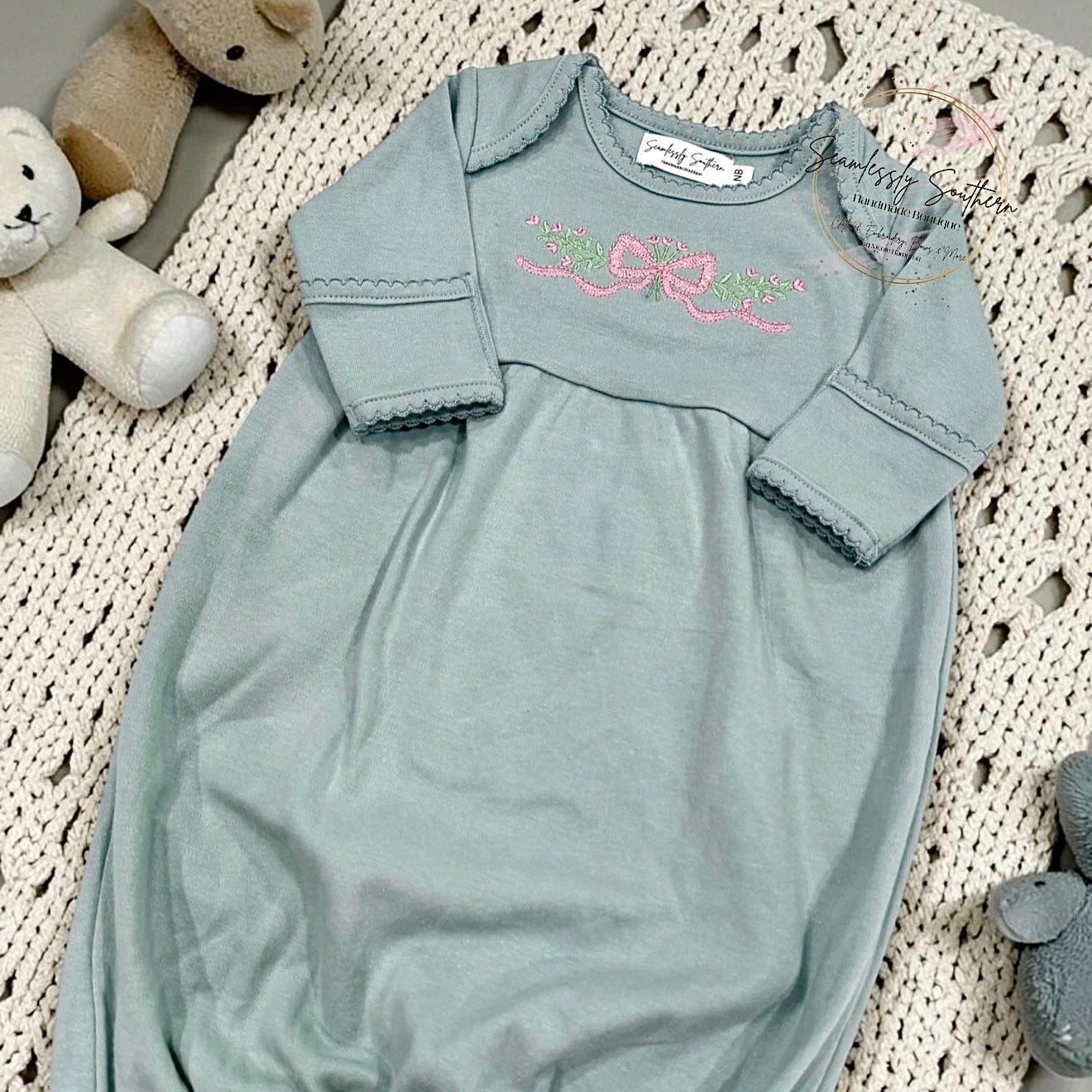 Picot Trim Gown