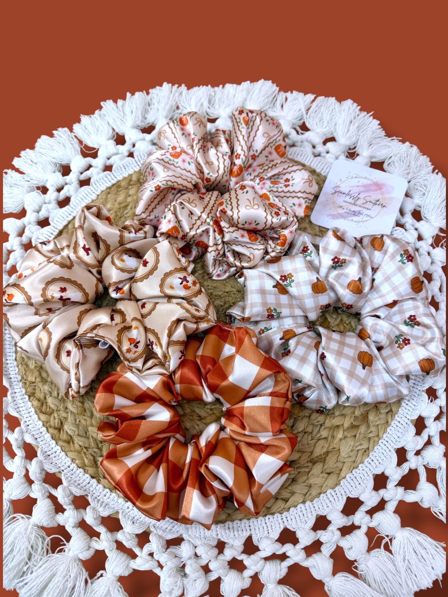 Fall Satin Scrunchies