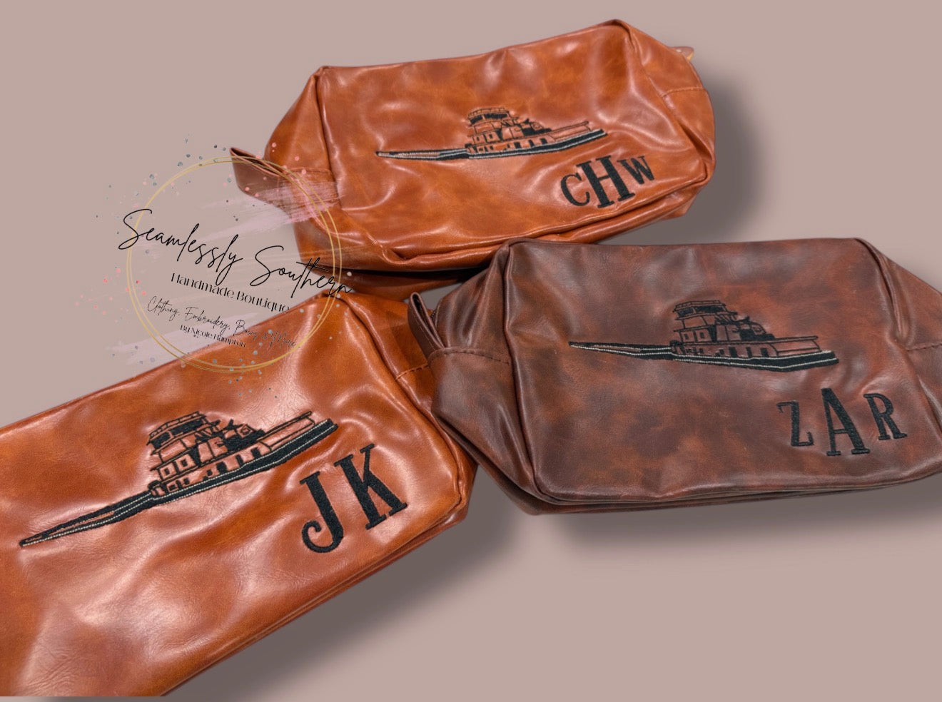 Tugboat Men’s Leather Toilery Bag