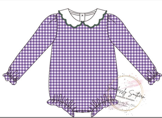 PRE ORDER Mardi Gras Gingham Bubble