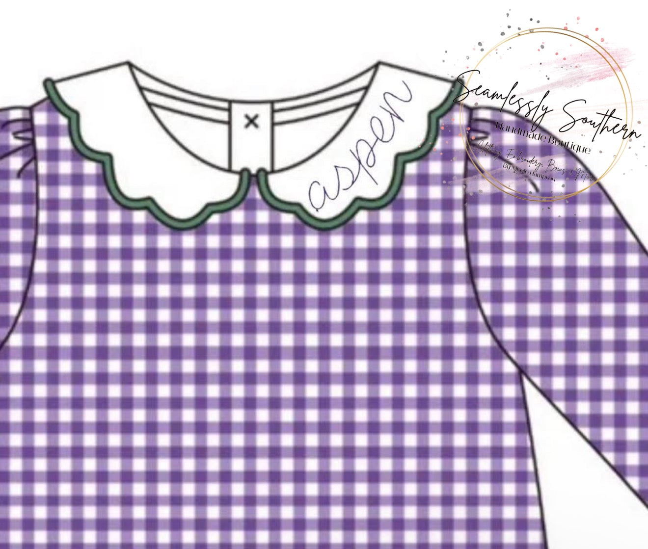 PRE ORDER Mardi Gras Gingham Dress