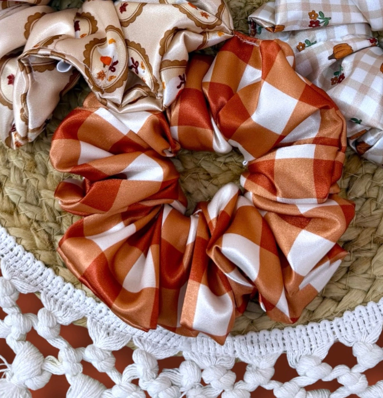 Fall Satin Scrunchies