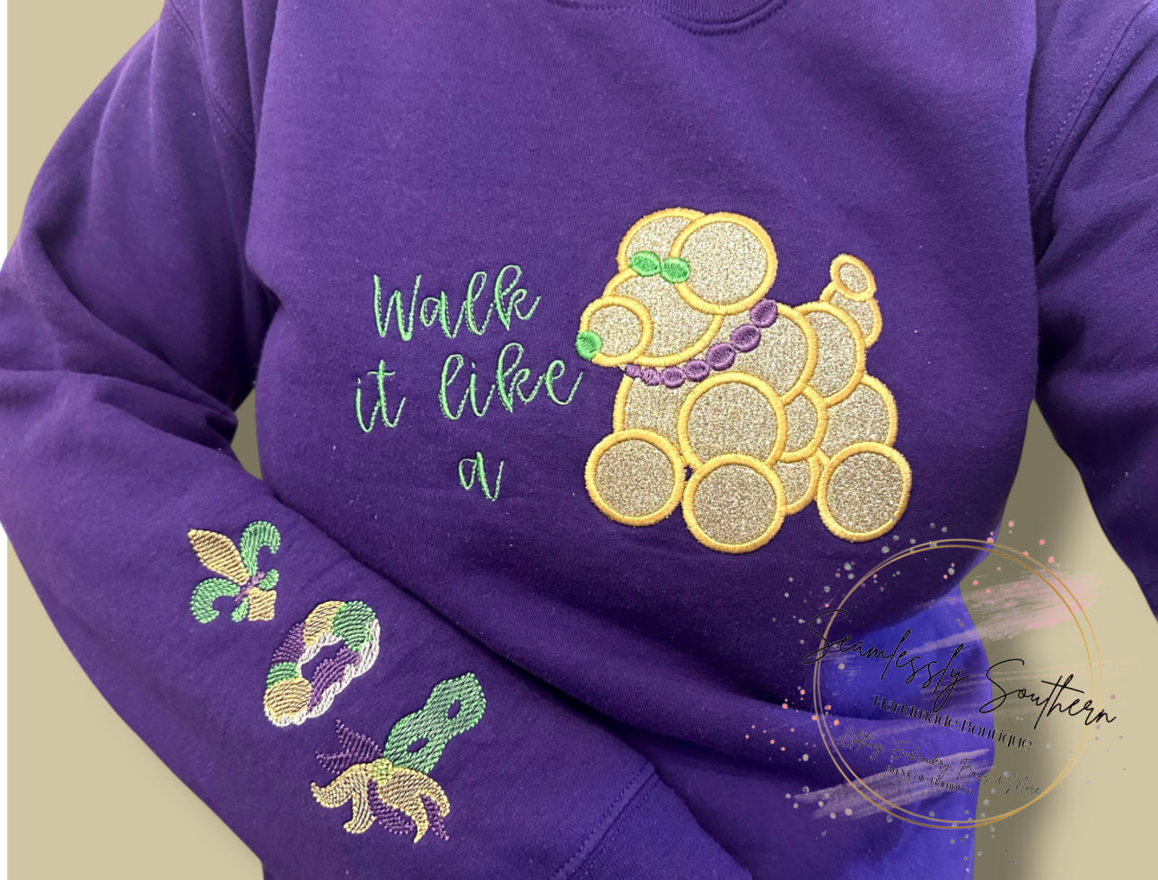 Walk it Like a Dog Glitter Appliqué