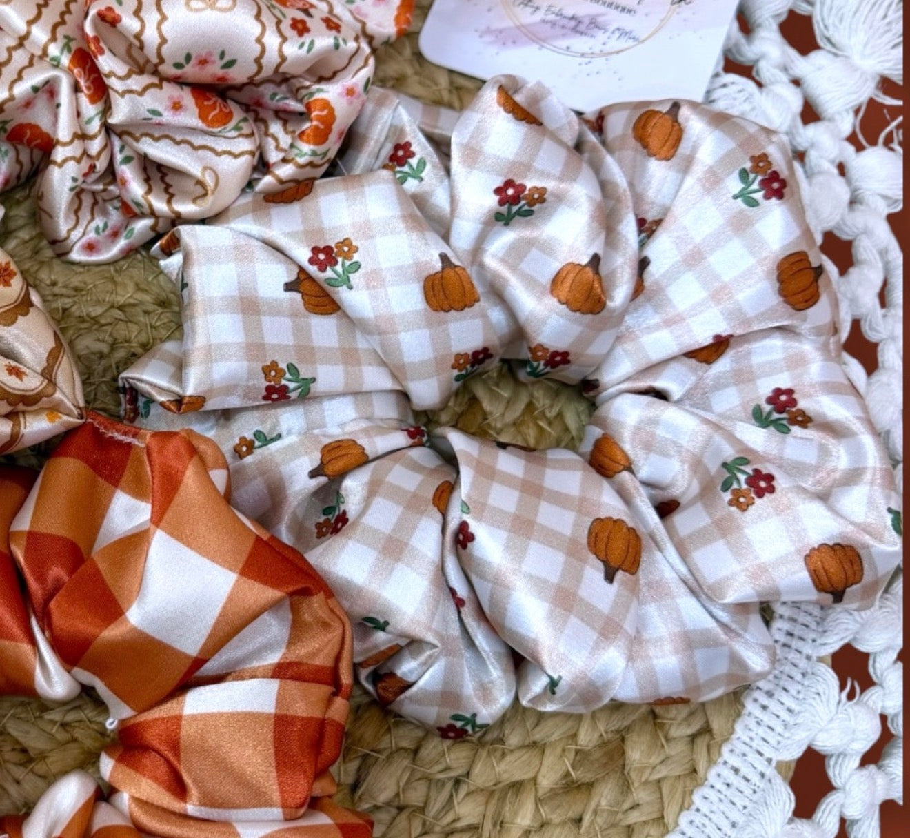 Fall Satin Scrunchies
