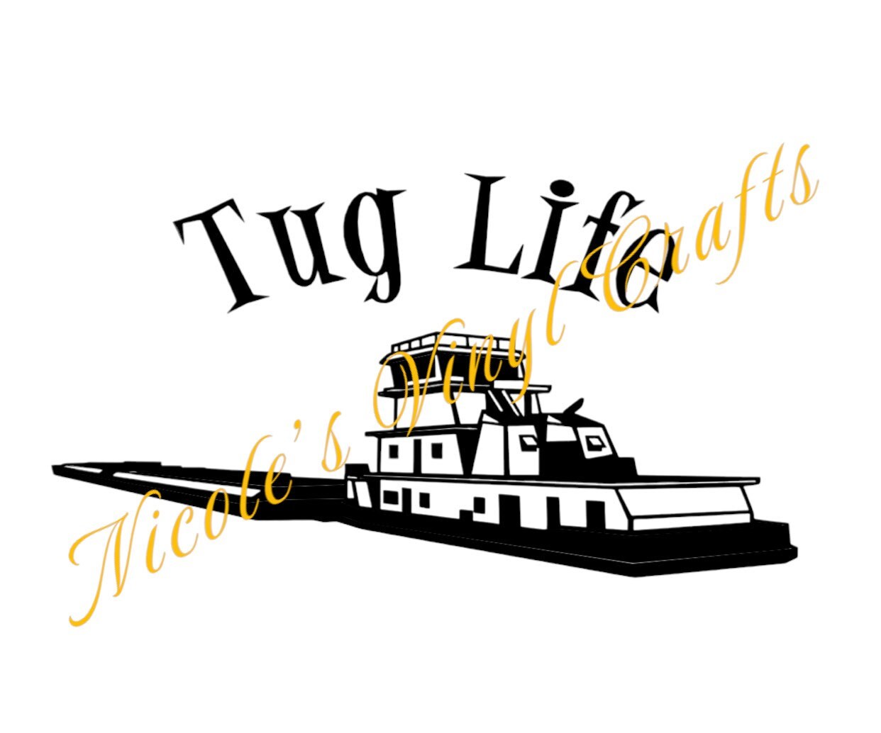 Tug Life Car Decal,Towboater,River Life